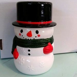 COOKIE JAR- VTG snowman